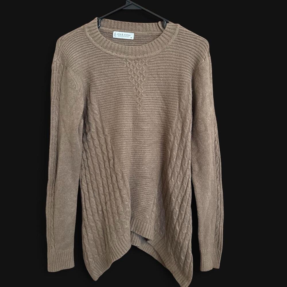 Jon & anna brown cable sweater